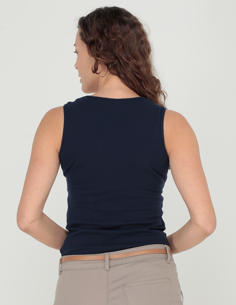 Top cuello regular tirante ancho 4