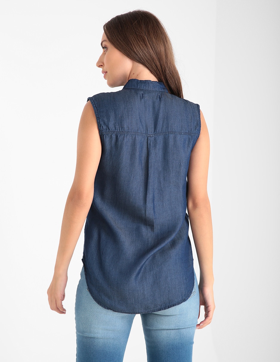 Blusa sin manga para mujer 4