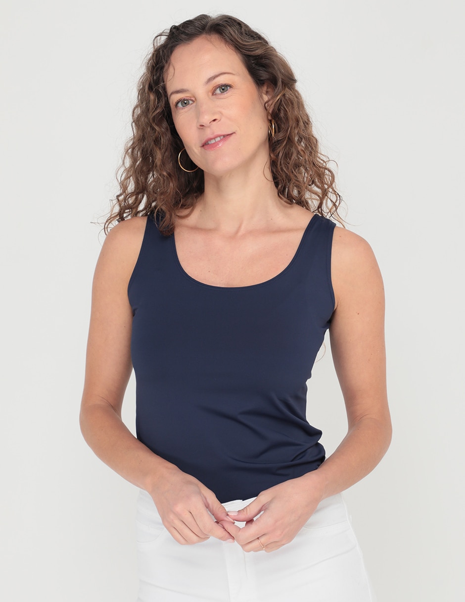 Top cuello redondo tirante ancho