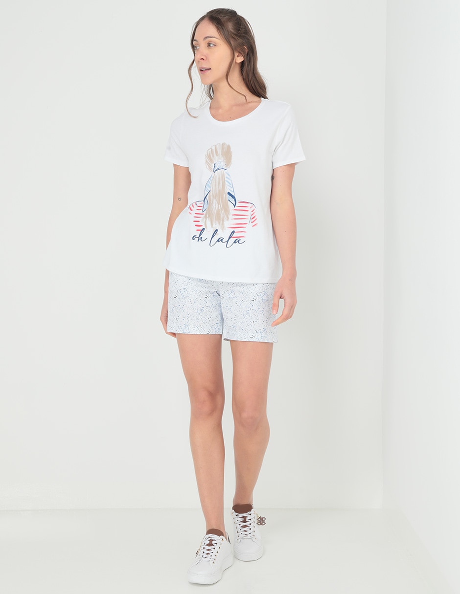 Playera manga corta Weekend cuello redondo para mujer
