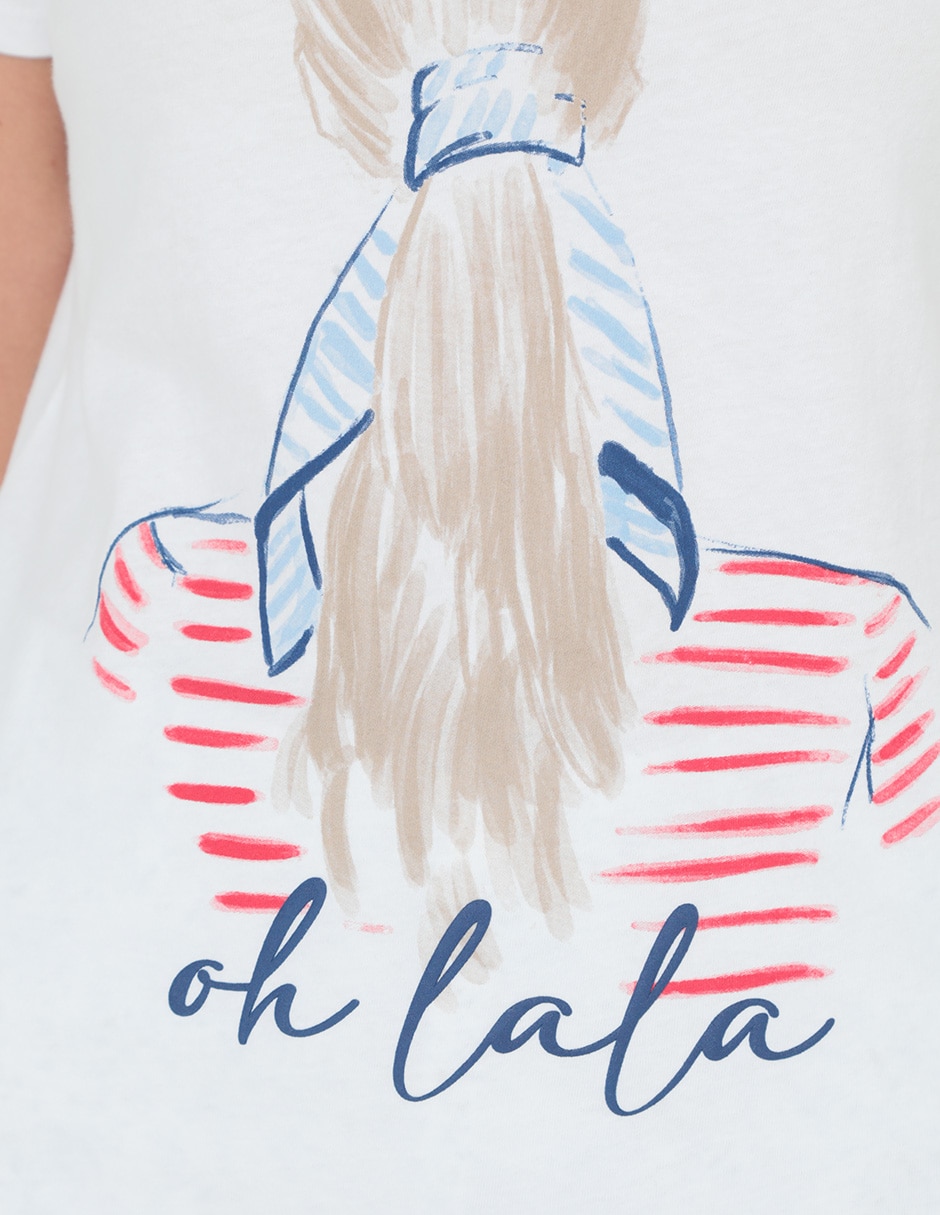 Playera manga corta Weekend cuello redondo para mujer