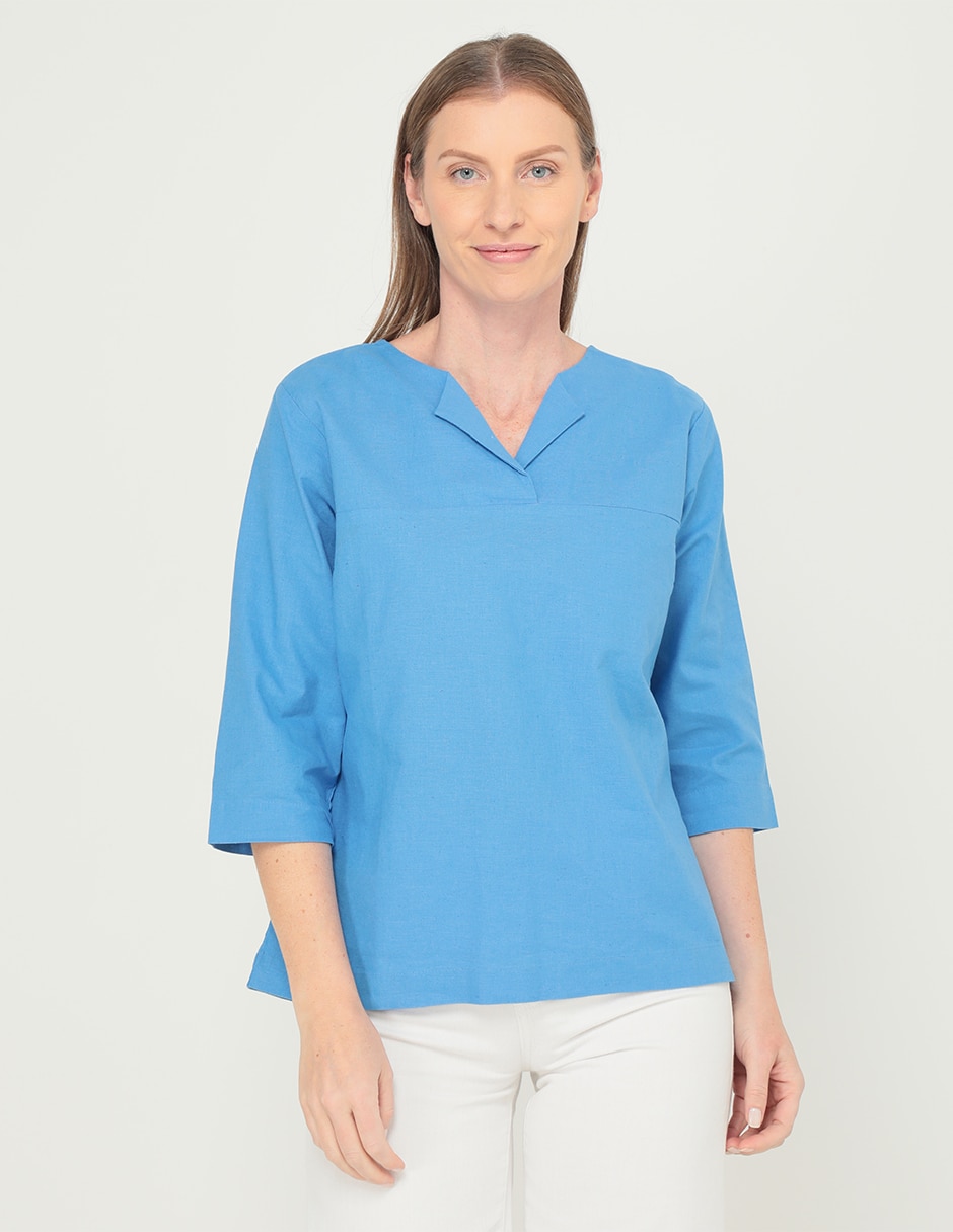 Blusa manga 3/4 para mujer Blusa manga 3/4 para mujer