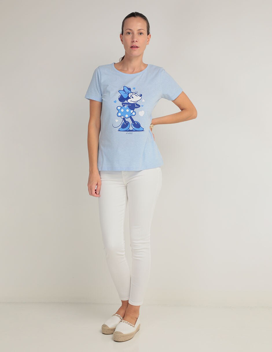 Playera manga corta Disney Dtr cuello redondo para mujer
