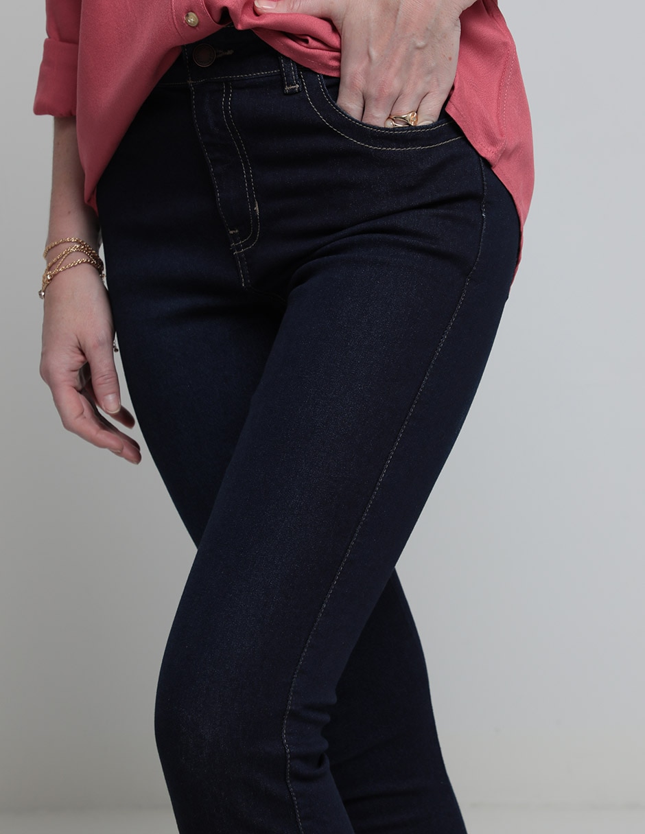 Jeans skinny corte cintura para mujer 4