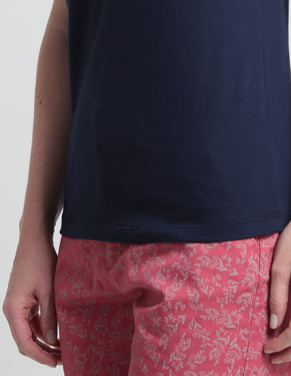 Playera manga corta cuello v para mujer 5