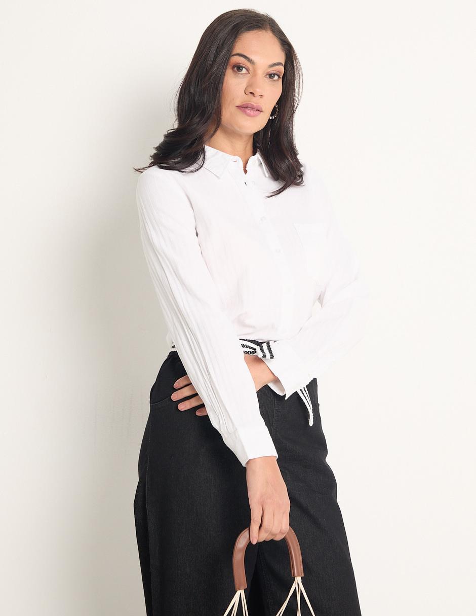 Blusa manga larga para mujer