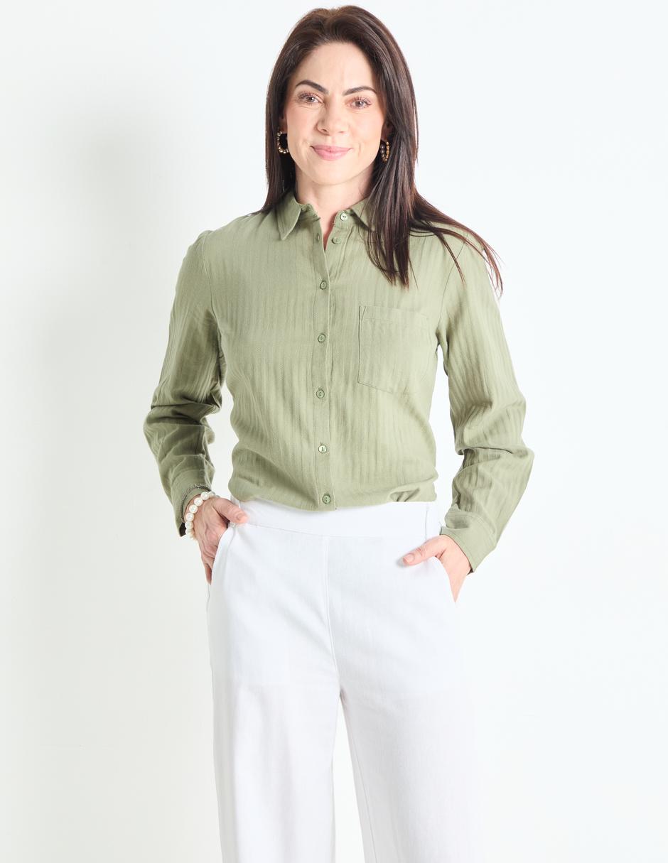 Blusa manga larga para mujer