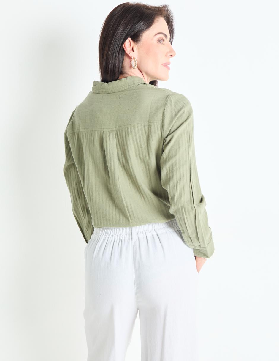 Blusa manga larga para mujer