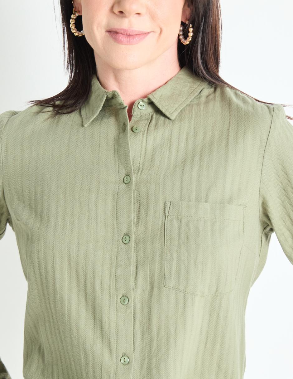 Blusa manga larga para mujer