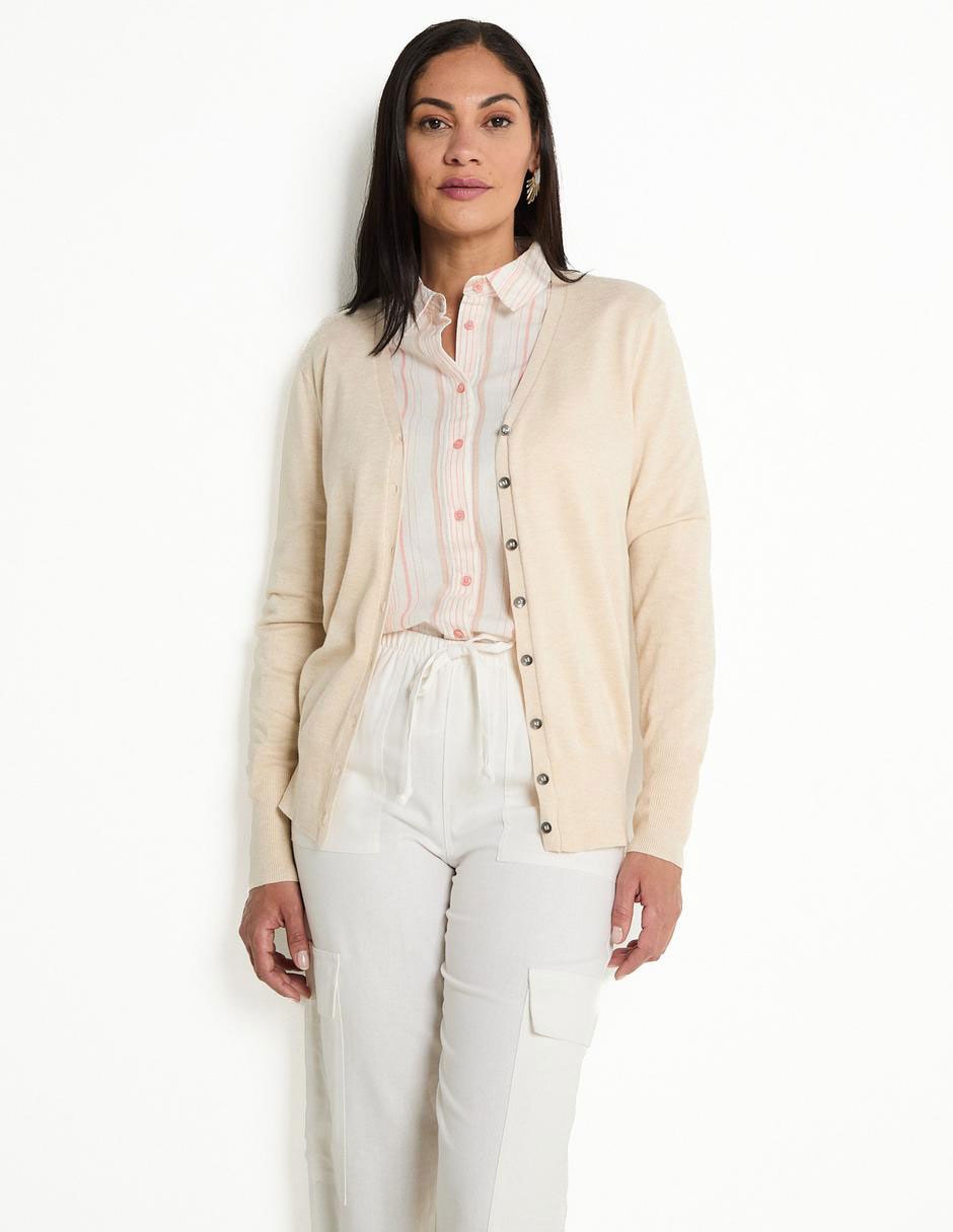 Suéter cuello V para mujer 1