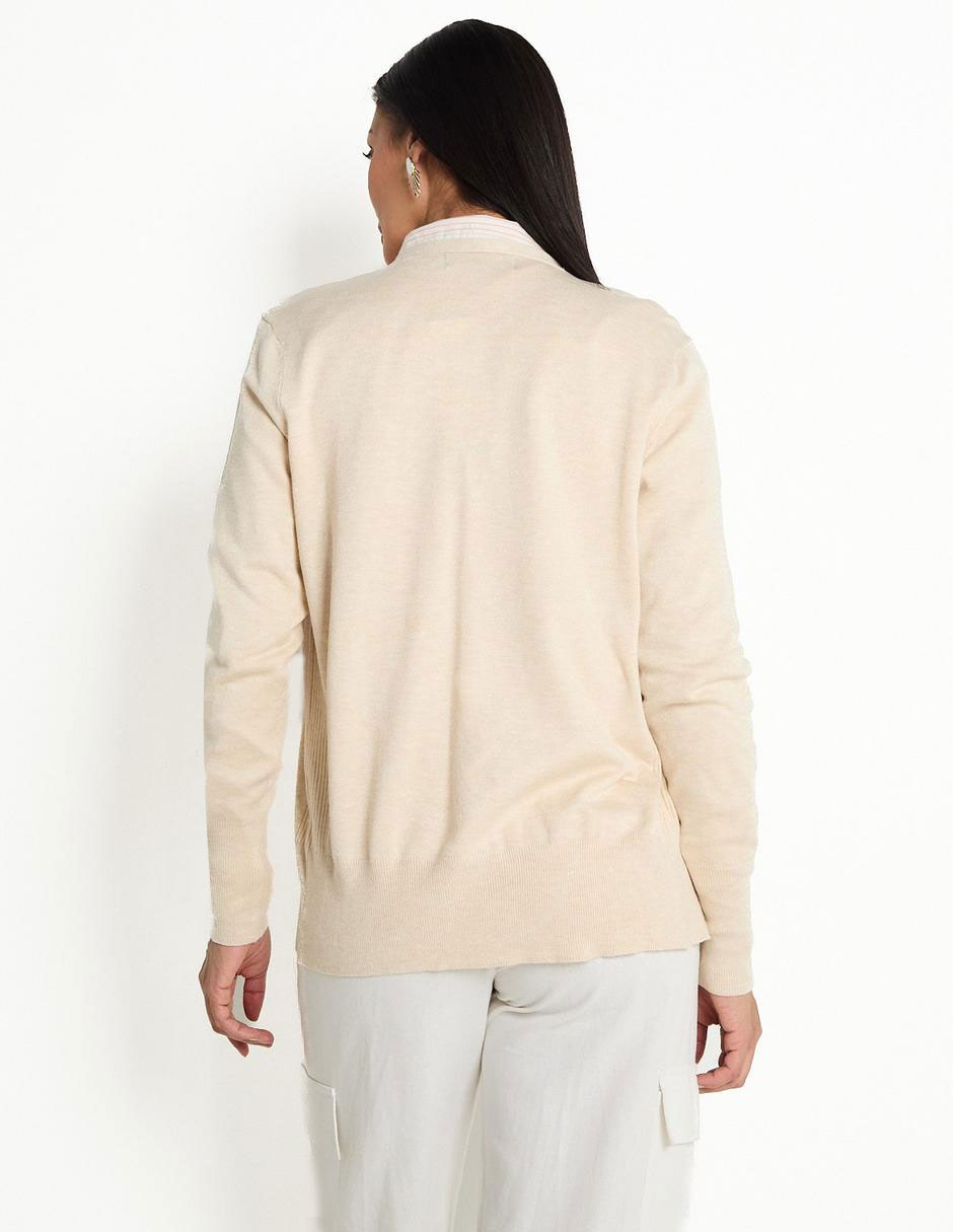 Suéter cuello V para mujer 4