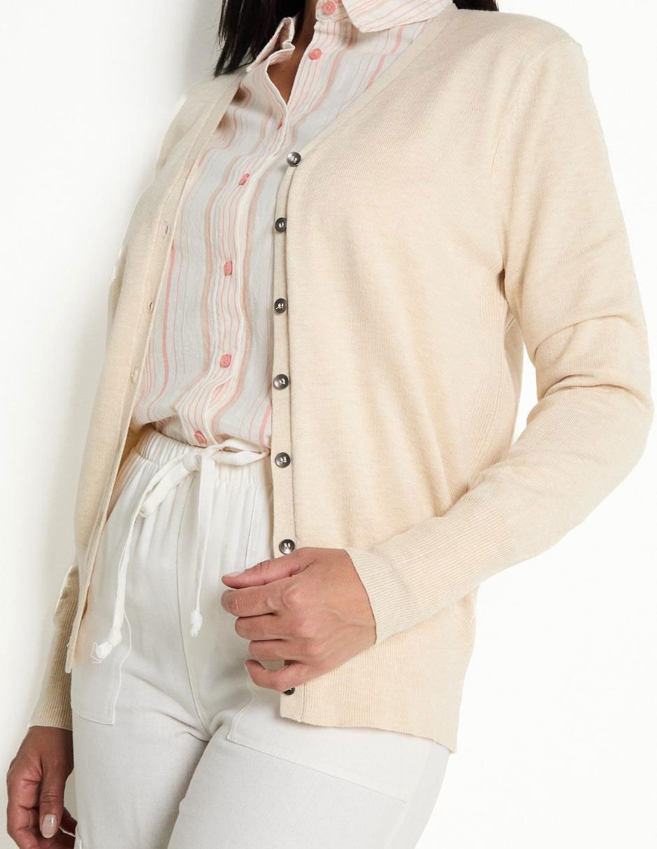 Suéter cuello V para mujer 2