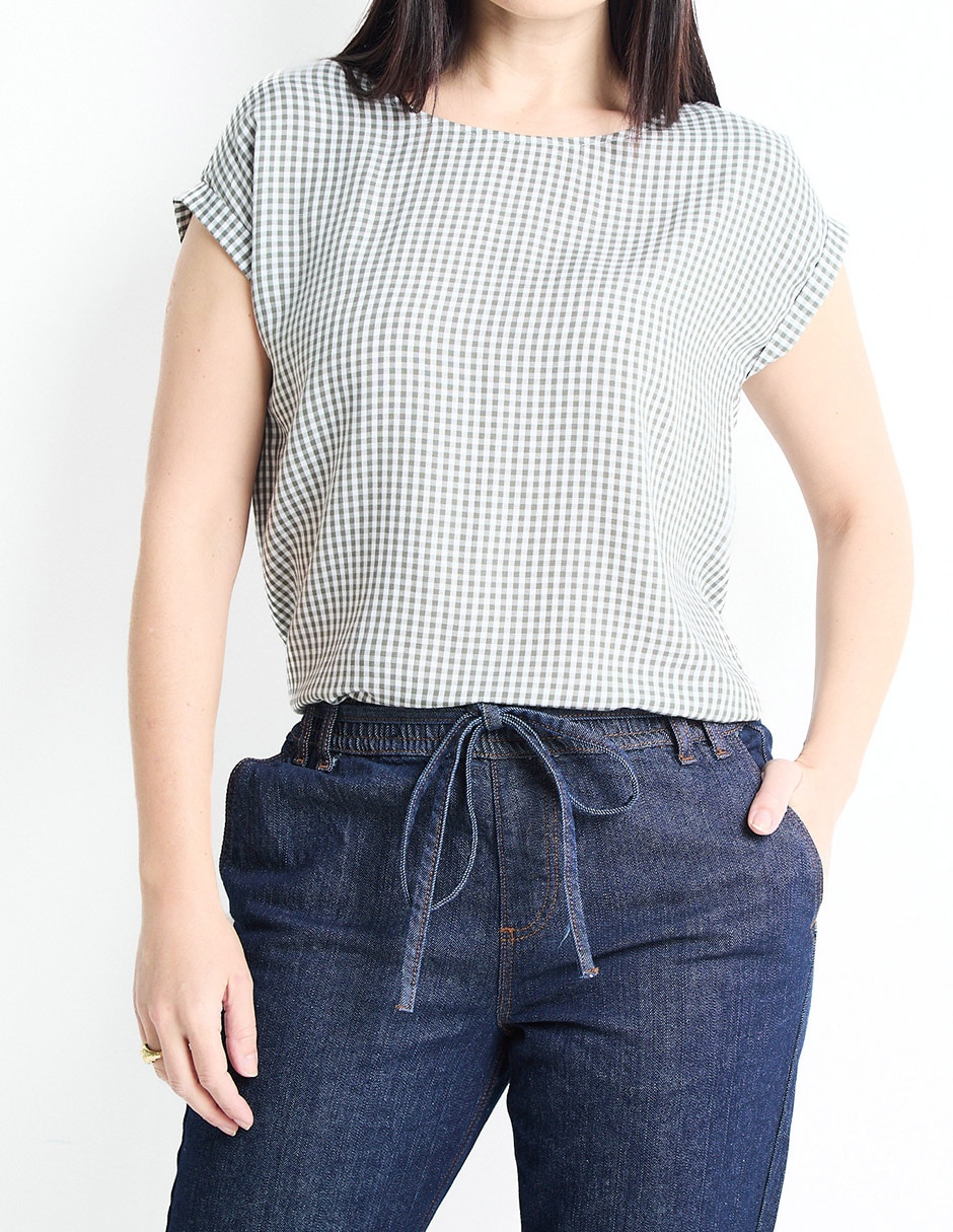 Blusa manga corta para mujer 4