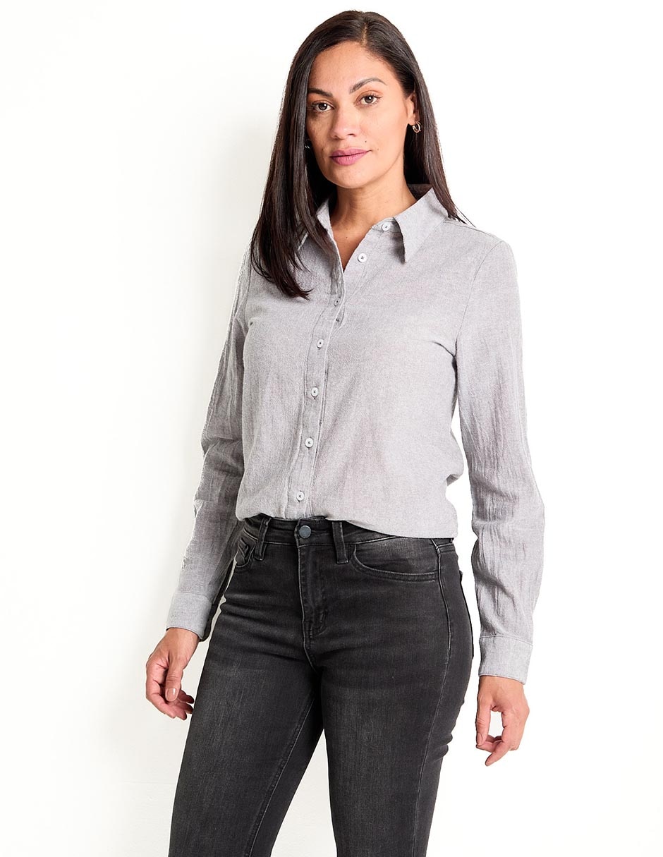 Blusa camisera manga larga para mujer Blusa camisera manga larga para mujer