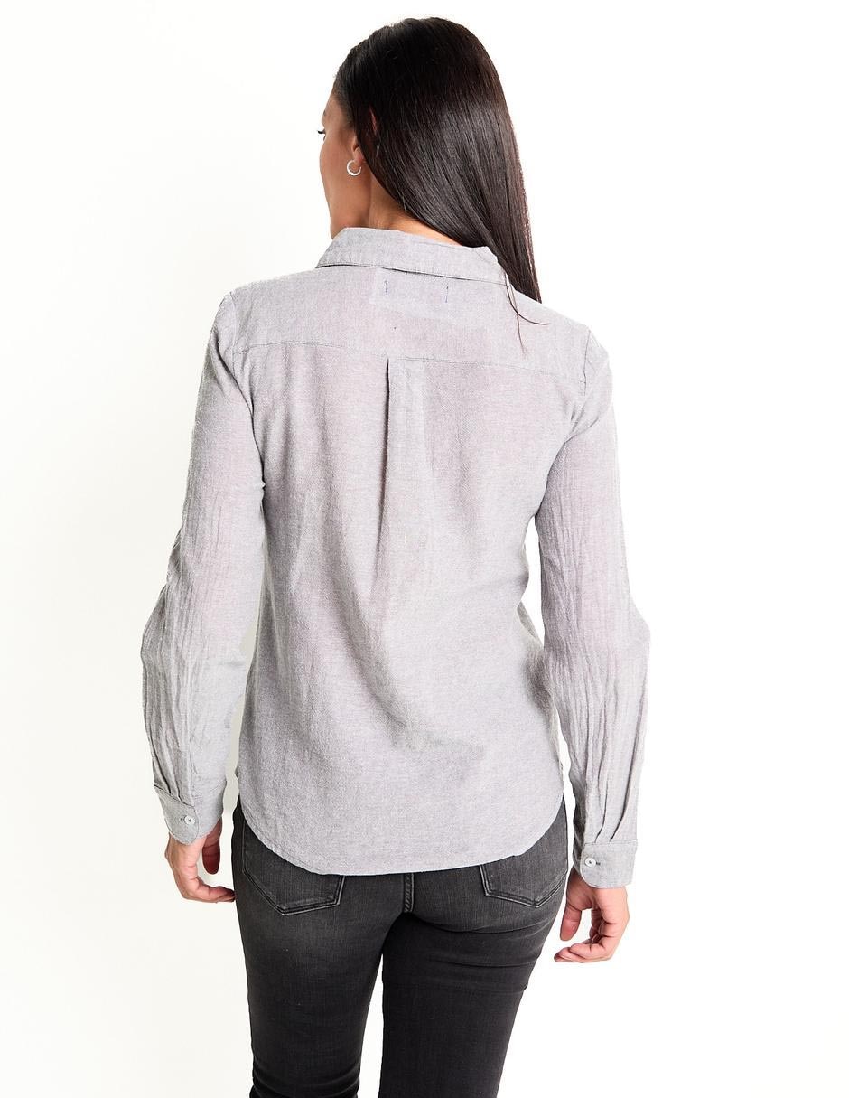 Blusa camisera Weekend manga larga para mujer