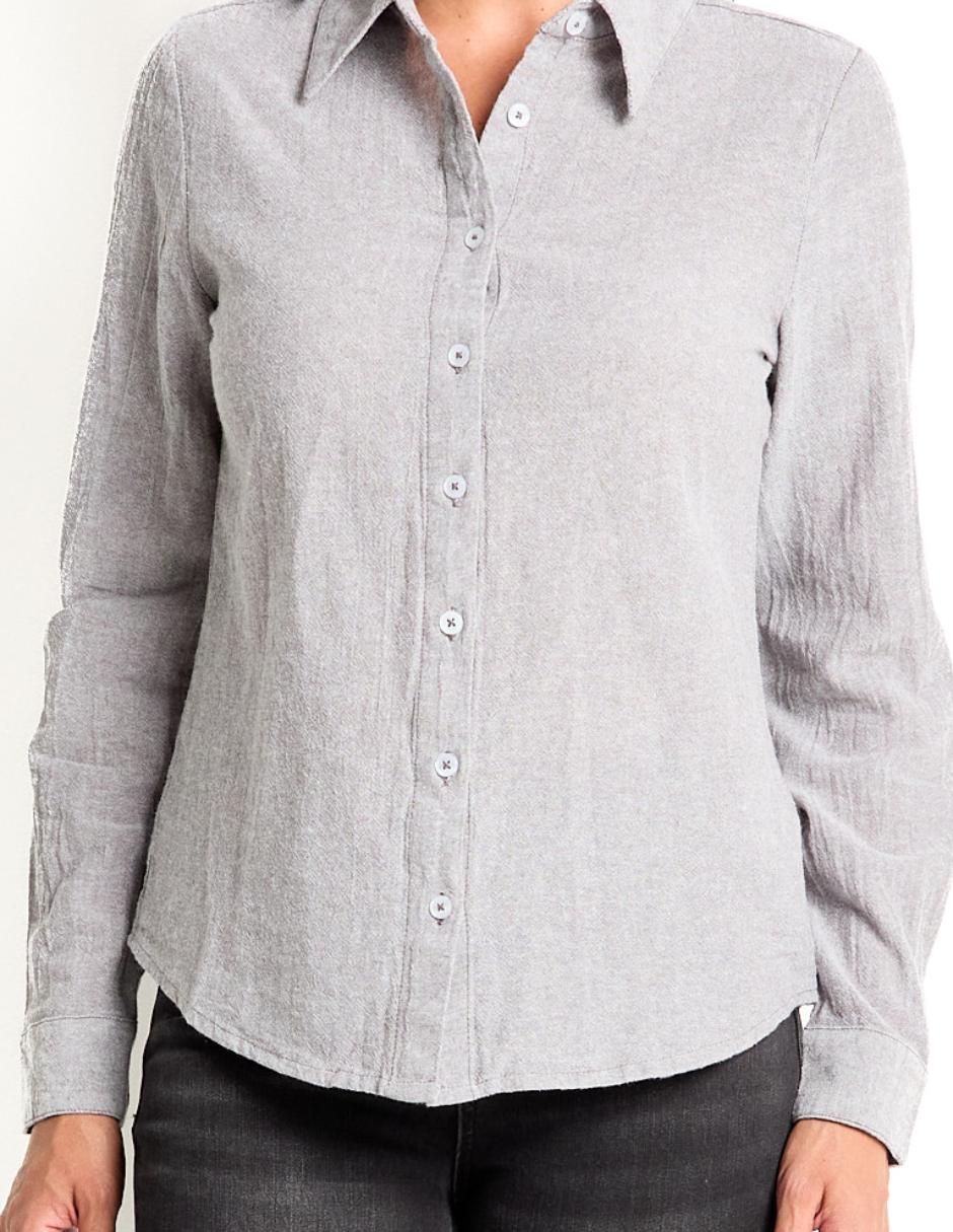 Blusa camisera Weekend manga larga para mujer