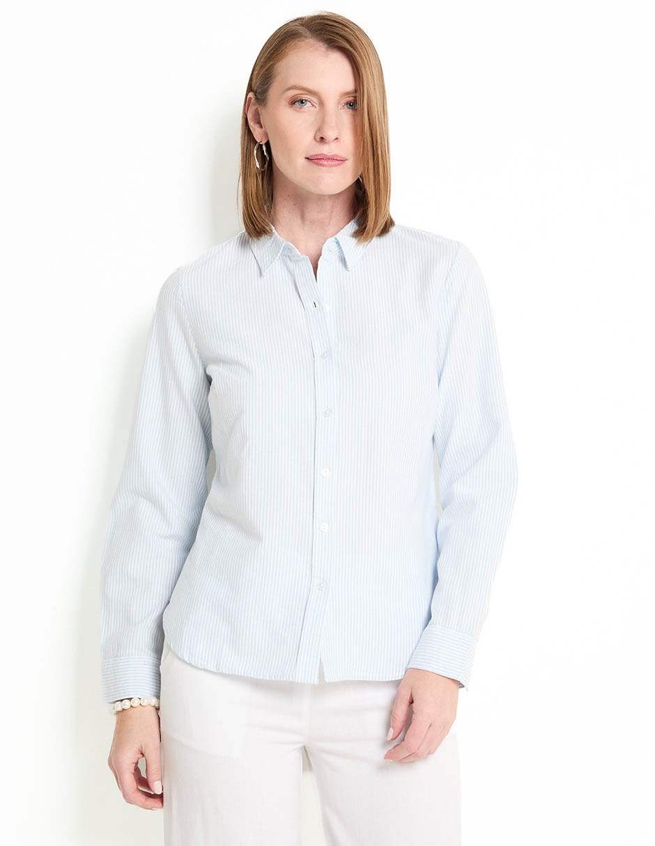 Blusa camisera manga larga para mujer Blusa camisera manga larga para mujer