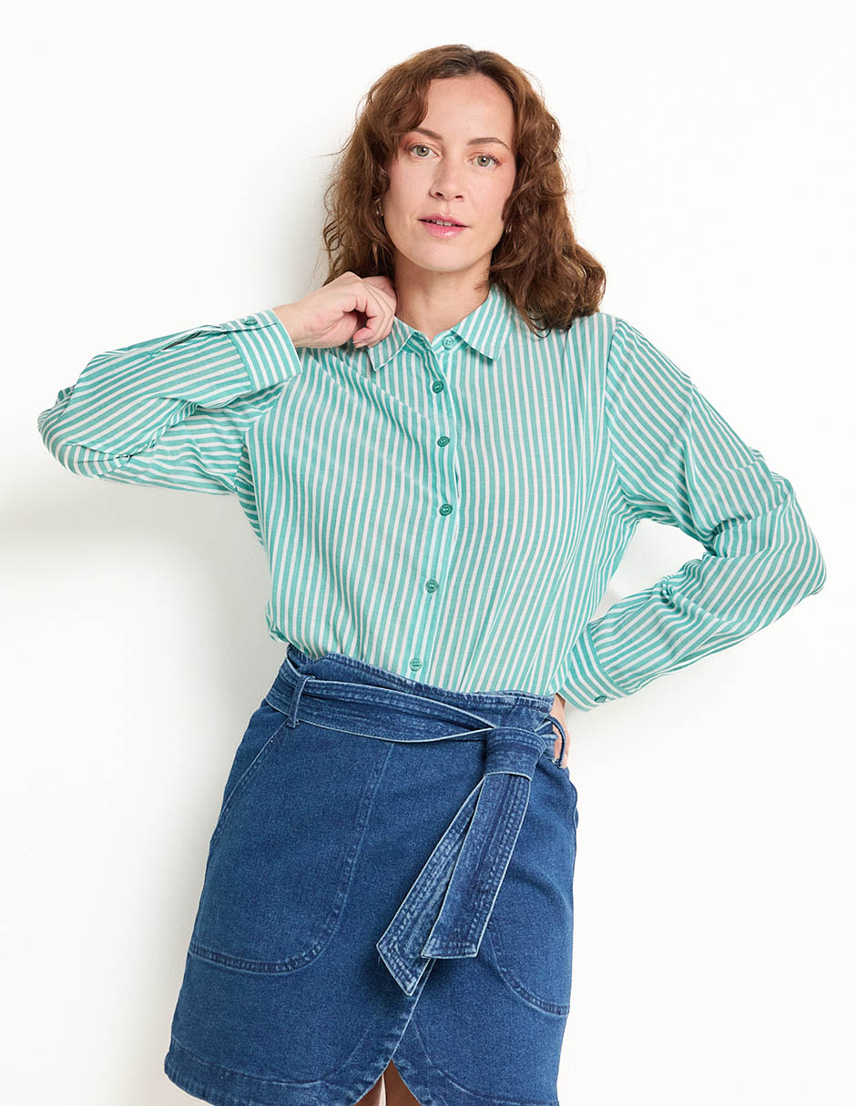 Blusa manga larga para mujer