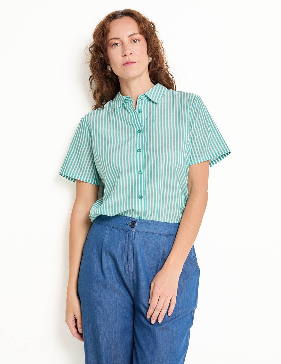 Blusa manga corta para mujer
