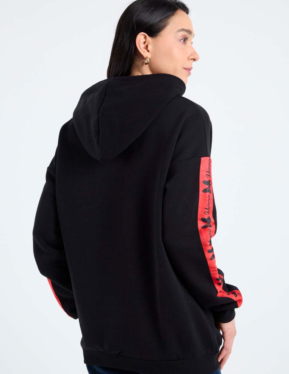 Sudadera con capucha y bolsa Disney Dtr Minnie Mouse para mujer