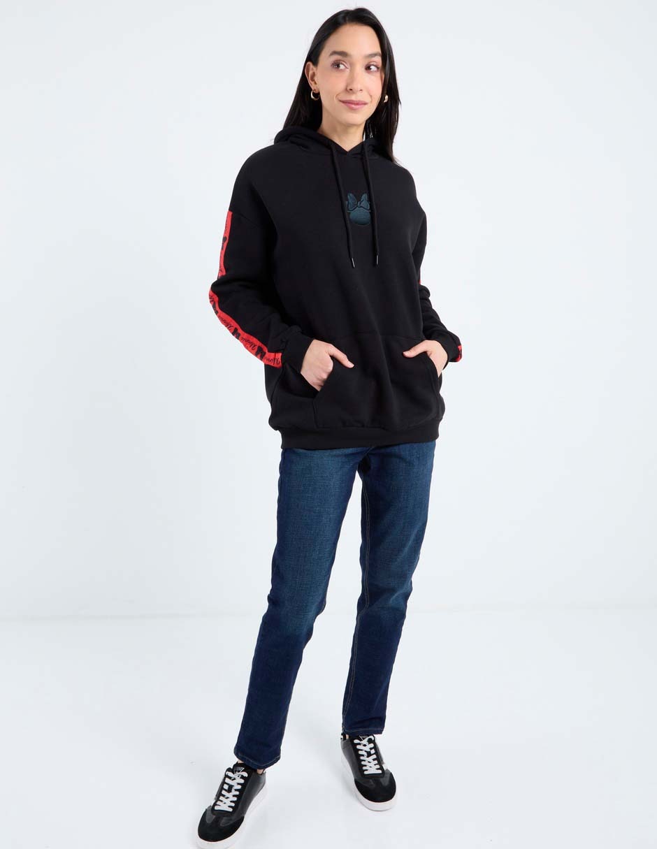 Sudadera con capucha y bolsa Disney Dtr Minnie Mouse para mujer