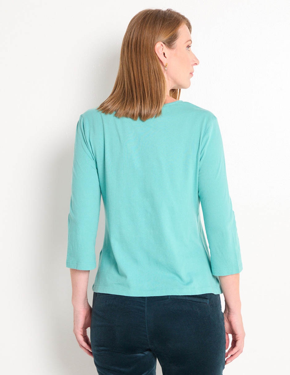 Playera manga 3/4 Weekend cuello redondo para mujer