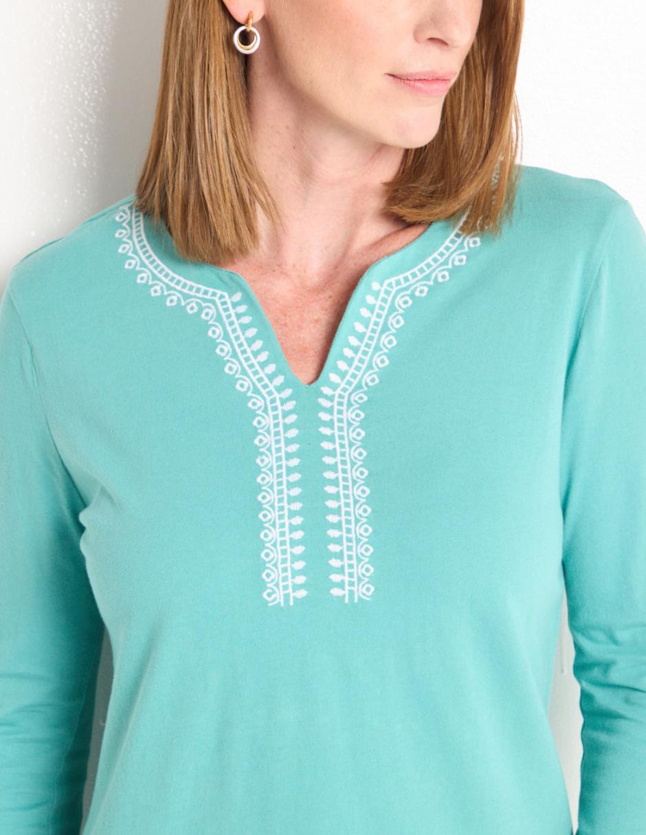 Playera manga 3/4 Weekend cuello redondo para mujer