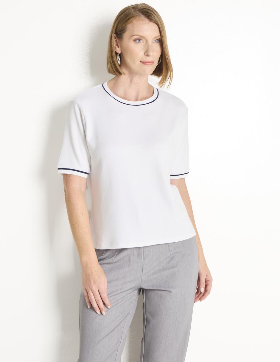 Playera manga corta cuello redondo para mujer Playera manga corta cuello redondo para mujer