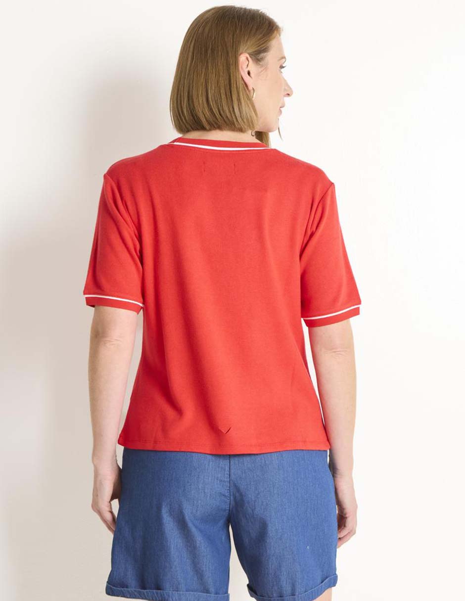 Playera manga corta Weekend cuello redondo para mujer