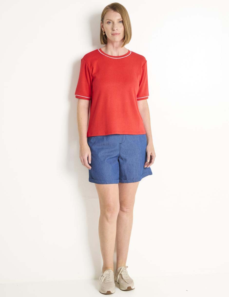 Playera manga corta Weekend cuello redondo para mujer