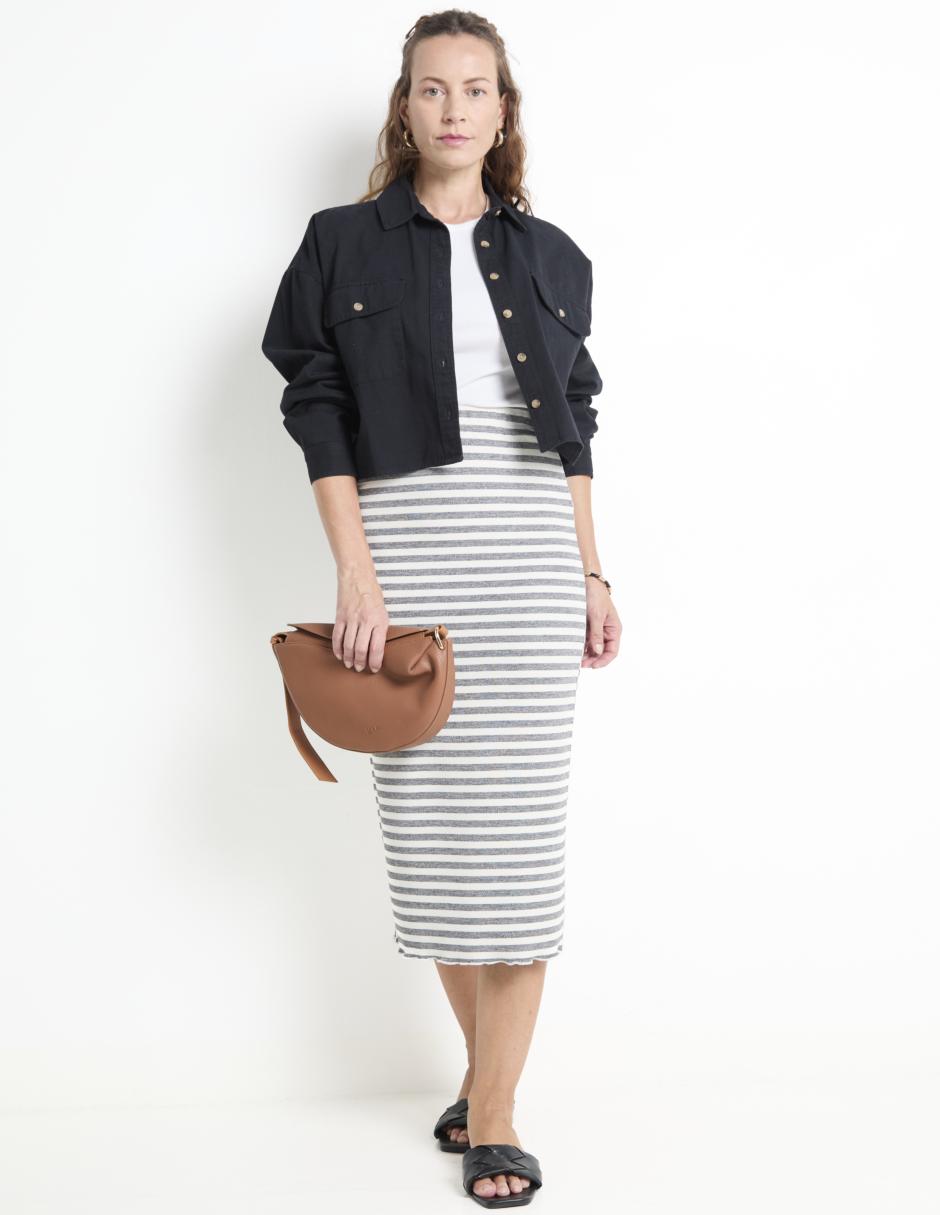 Falda crop a la cintura 3
