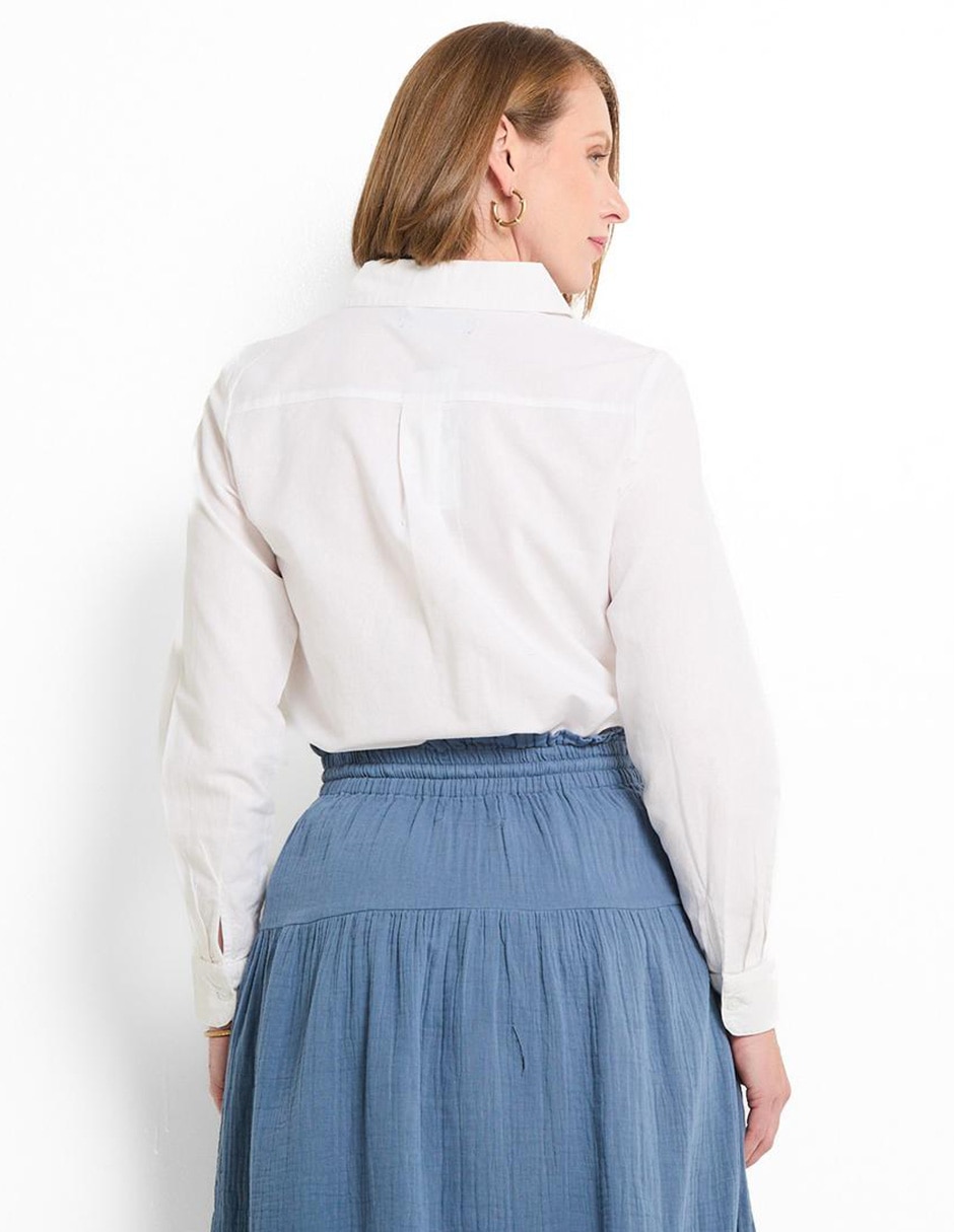 Blusa camisera manga larga para mujer 2