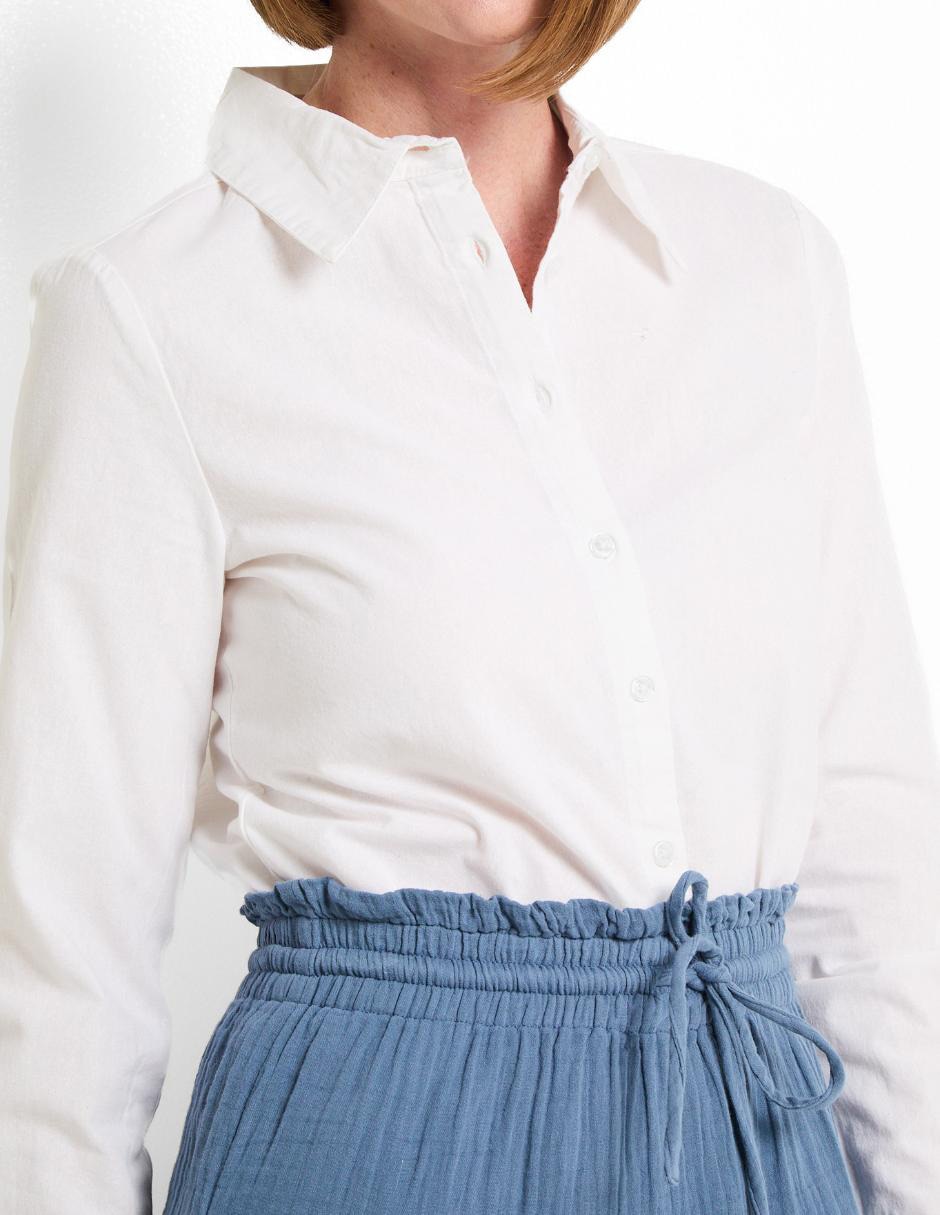 Blusa camisera manga larga para mujer 4
