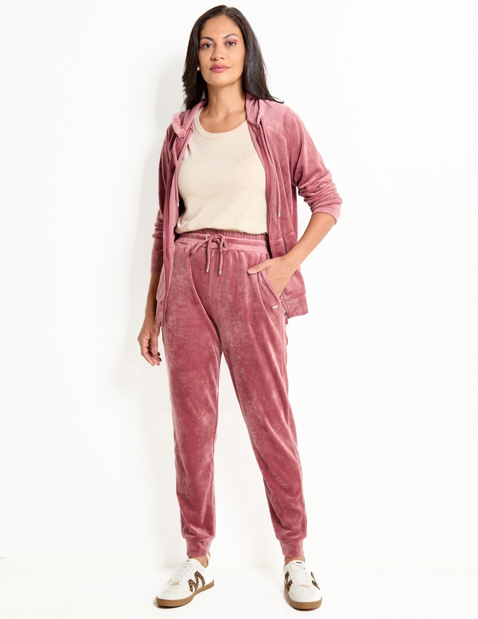 Pants slim con agujeta para mujer