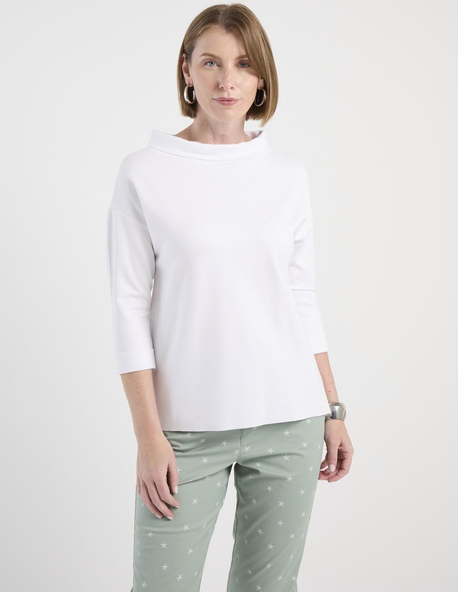 Playera manga larga cuello alto para mujer Playera manga larga cuello alto para mujer