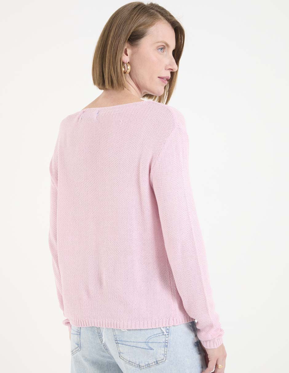 Suéter cuello redondo para mujer 4