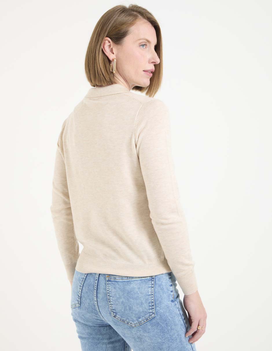 Suéter cuello polo para mujer 5