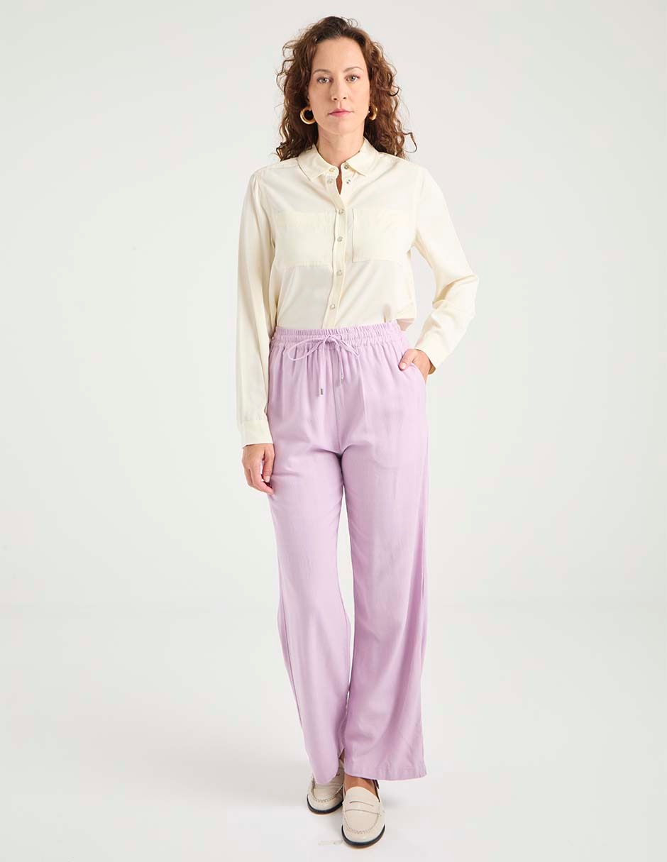 Blusa camisera Weekend manga larga para mujer