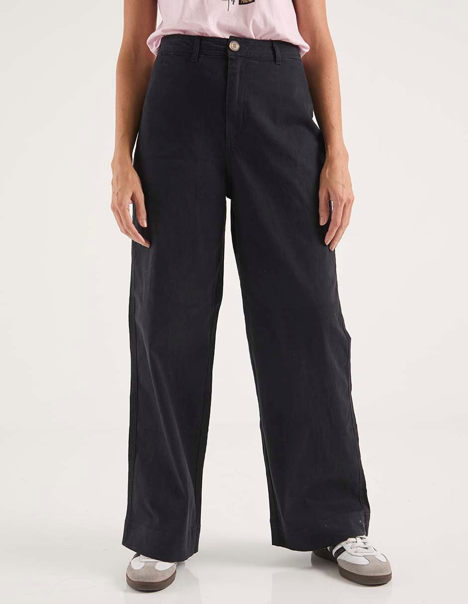 Pantalón wide leg acampanado para mujer 1