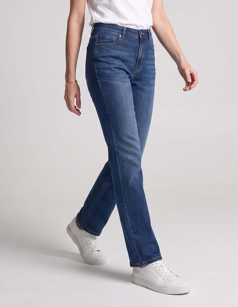 Jeans straight Weekend corte cintura alta para mujer