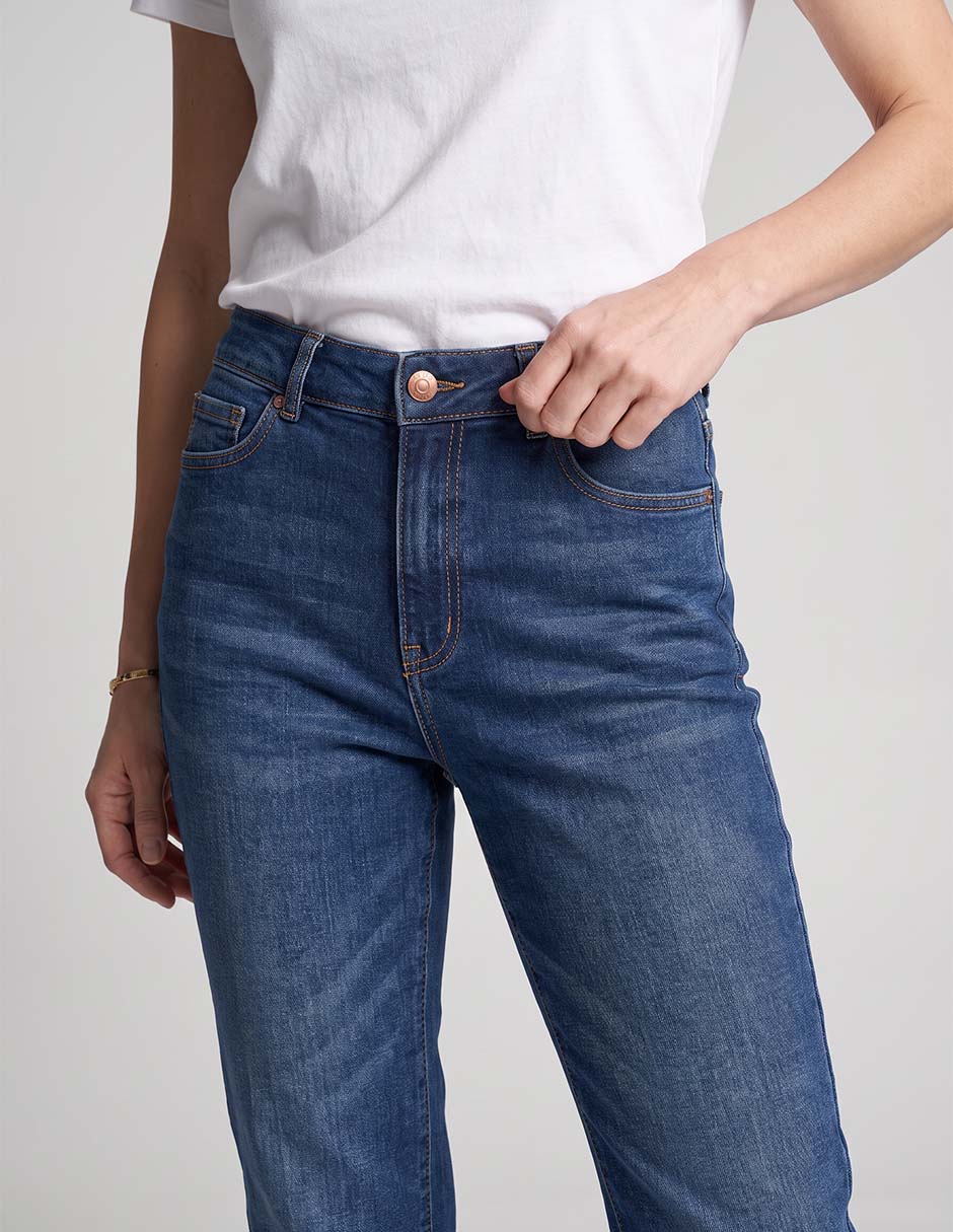 Jeans straight Weekend corte cintura alta para mujer