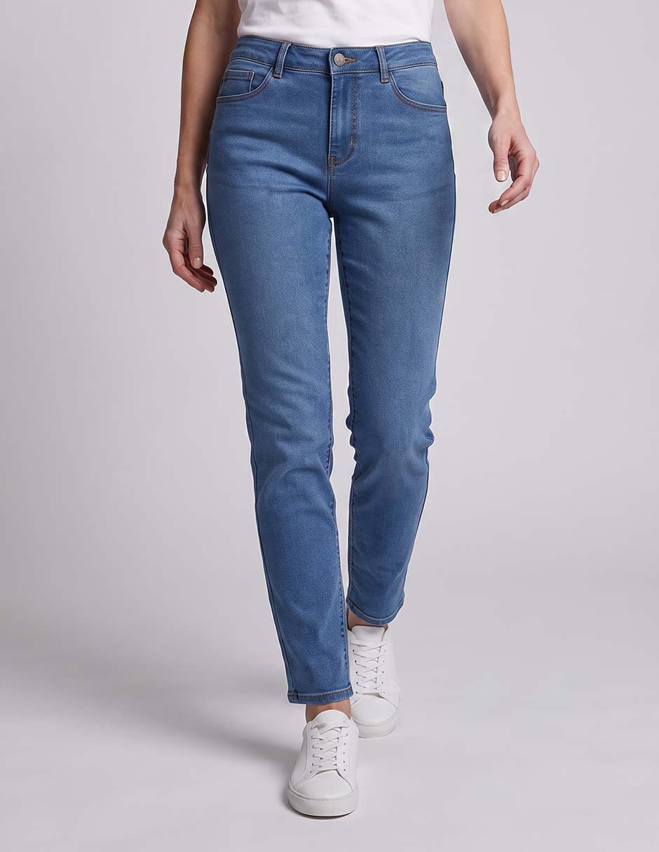 Jeans skinny corte cintura para mujer Jeans skinny corte cintura para mujer