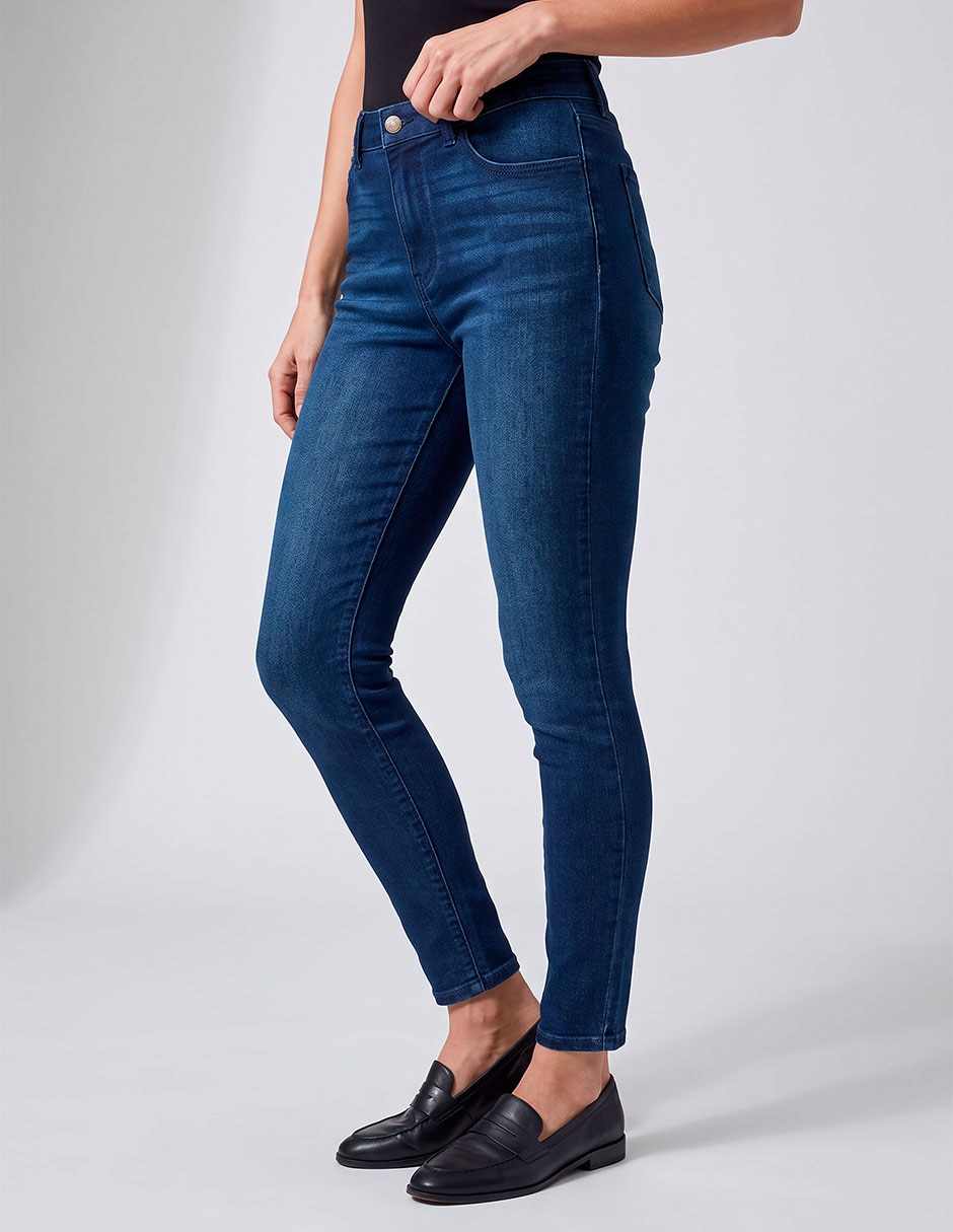 Jeans skinny corte cintura para mujer Jeans skinny corte cintura para mujer