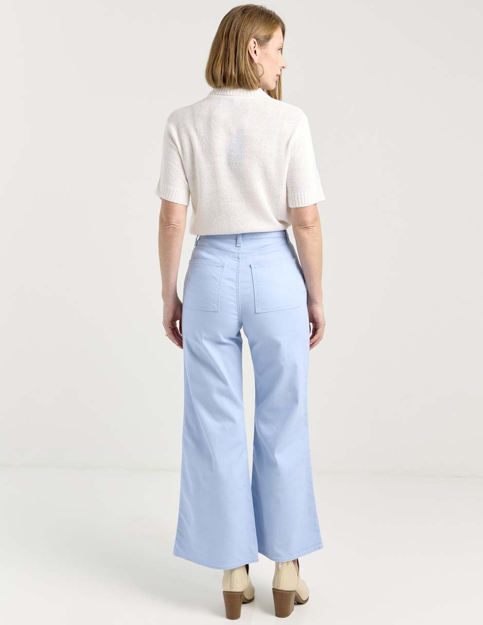 Jeans campana corte cintura alta para mujer 2