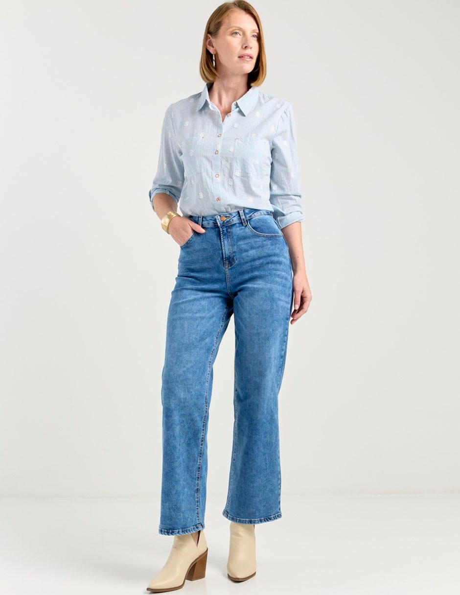 Jeans wide leg para mujer