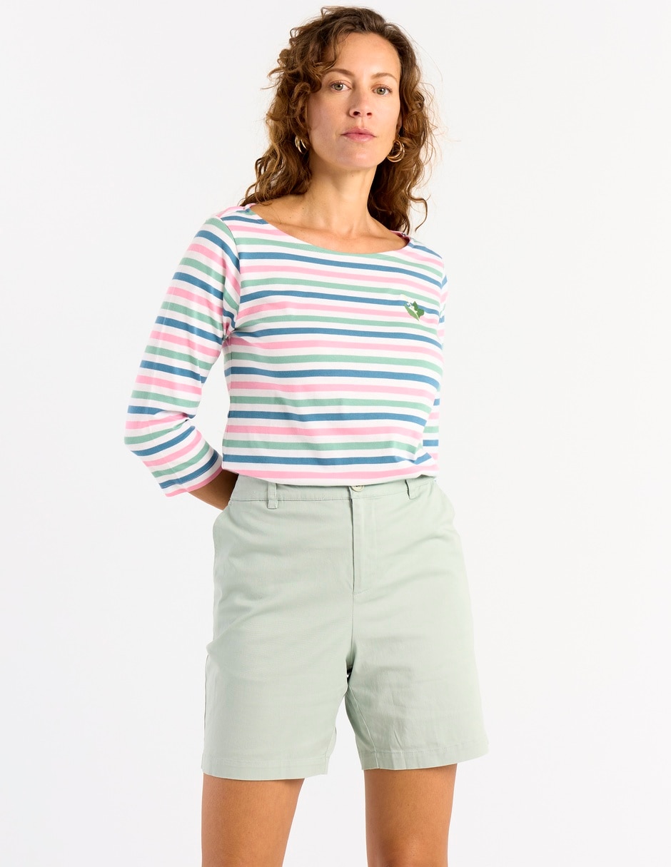 Playera manga larga cuello redondo para mujer Playera manga larga cuello redondo para mujer