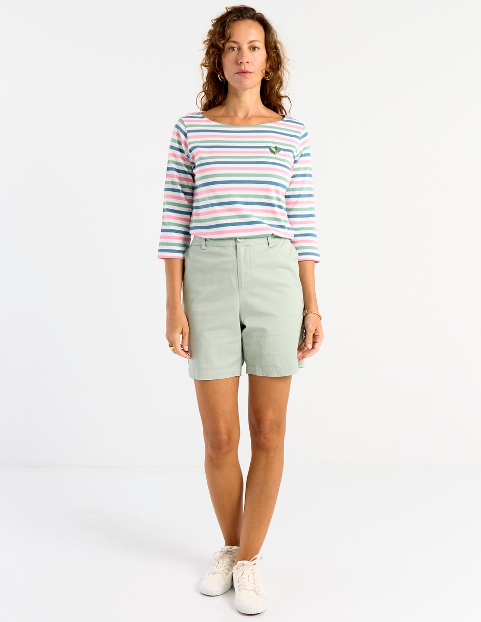 Playera manga larga cuello redondo para mujer 3
