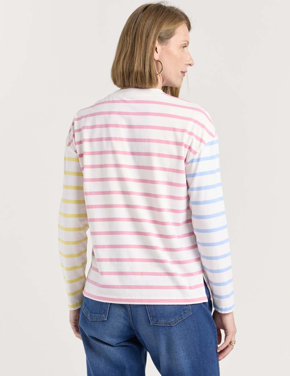 Playera manga larga Weekend cuello redondo para mujer