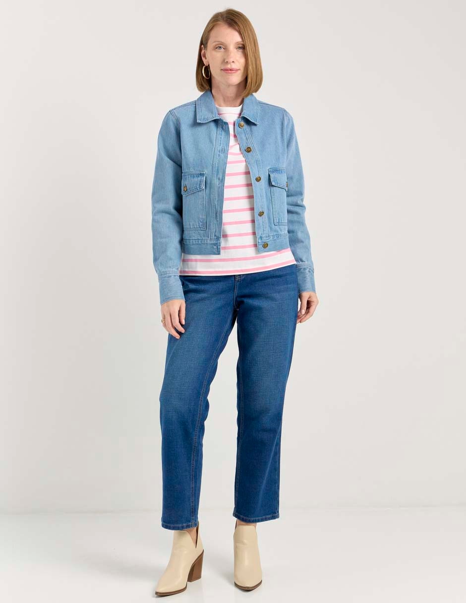 Playera manga larga Weekend cuello redondo para mujer