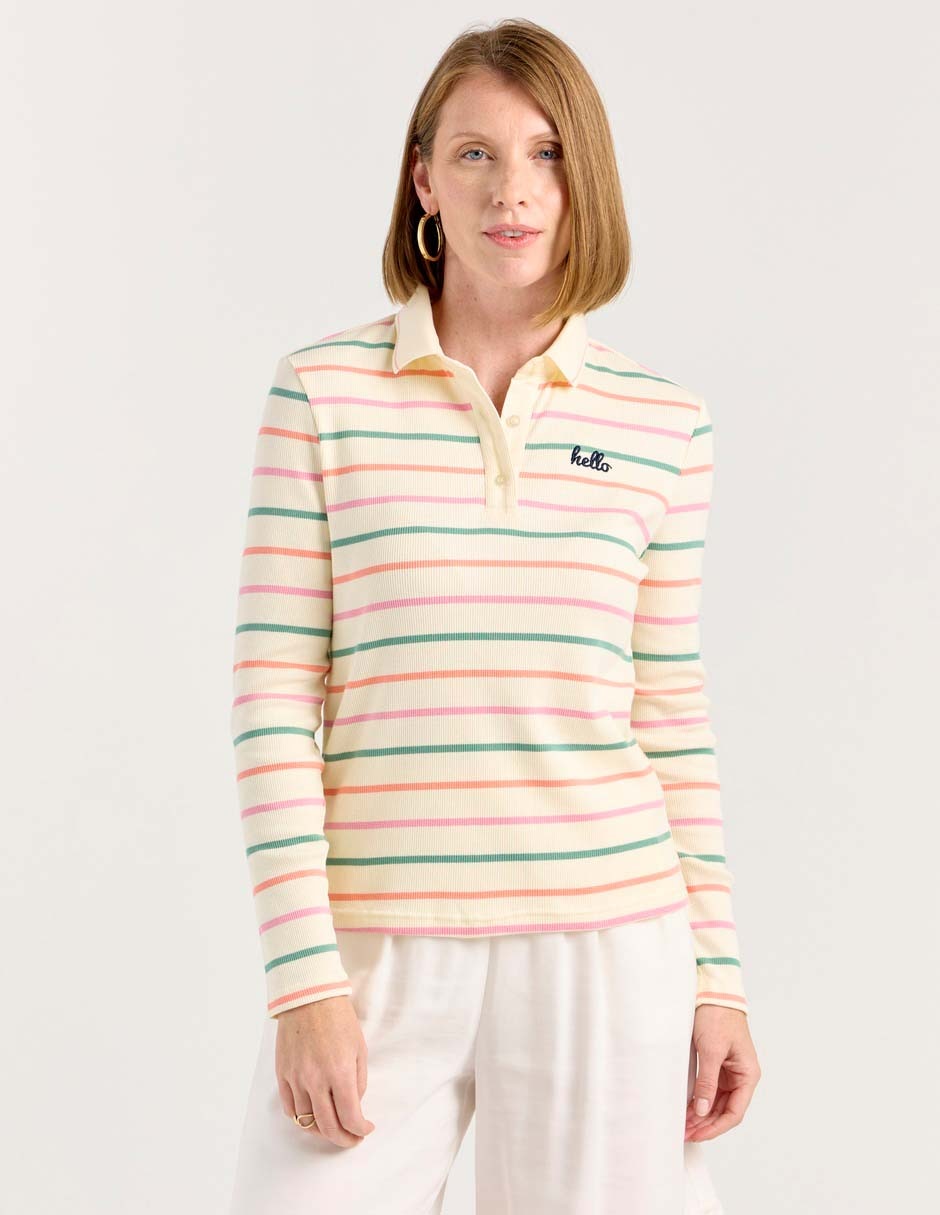 Playera tipo polo para mujer 1